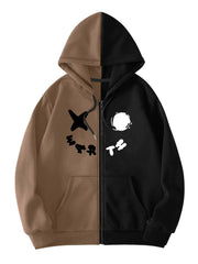 RoseSeek Mens Zip Up Hoodies Graphic